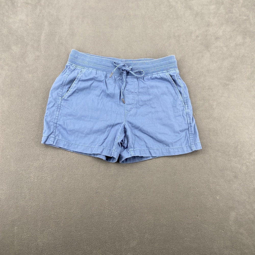 Orvis Classic Athletic Shorts Womens Small Blue Cotton Mid Rise Drawstring